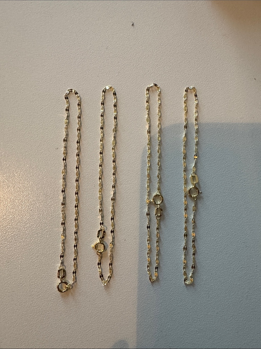 10K Solid Gold 7” Twist Bracelet (4 bracelets) Women Jewelry